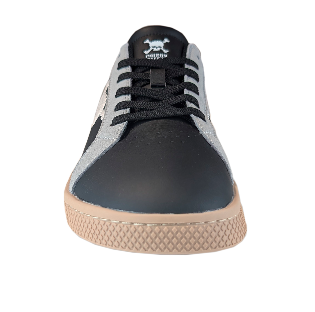 Zapatilla Barefoot Tokyo Skull Black/Gray Suede/White/Light Tan/Beige Patch