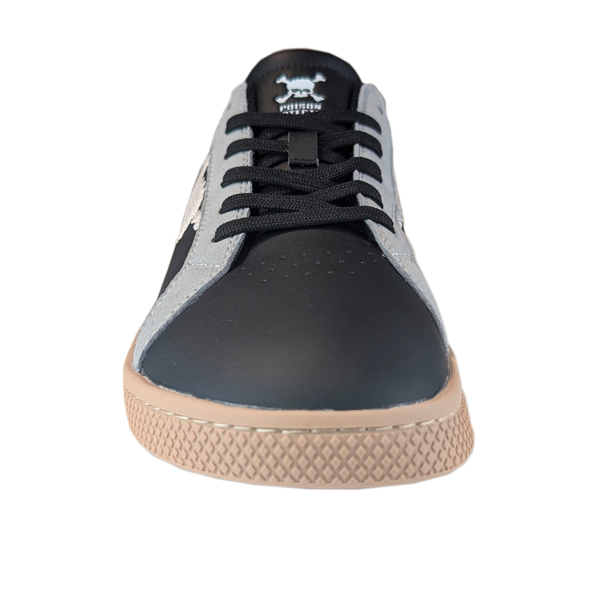 Zapatilla Barefoot Tokyo Skull Black/Gray Suede/White/Light Tan/Beige Patch