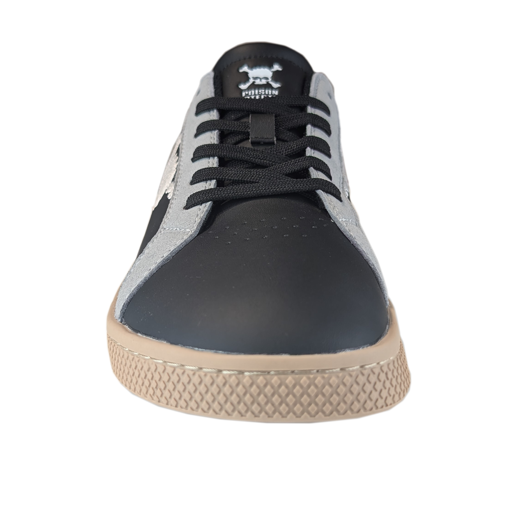 Zapatilla Barefoot Tokyo Skull Black/Gray Suede/White/Light Tan/Beige Patch