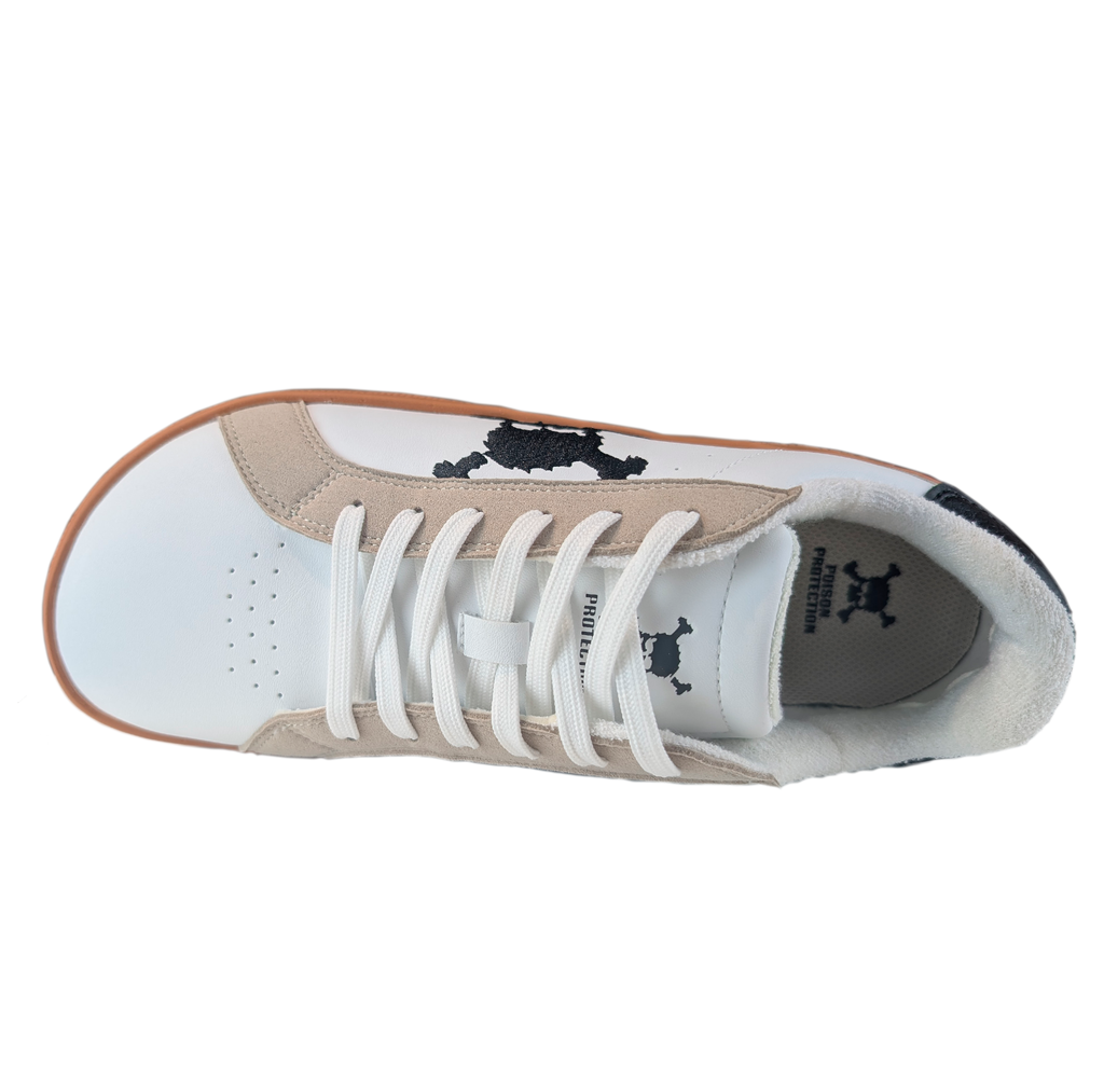Zapatilla Barefoot Tokyo Skull White/Beige Suede/Black/Gum Brown
