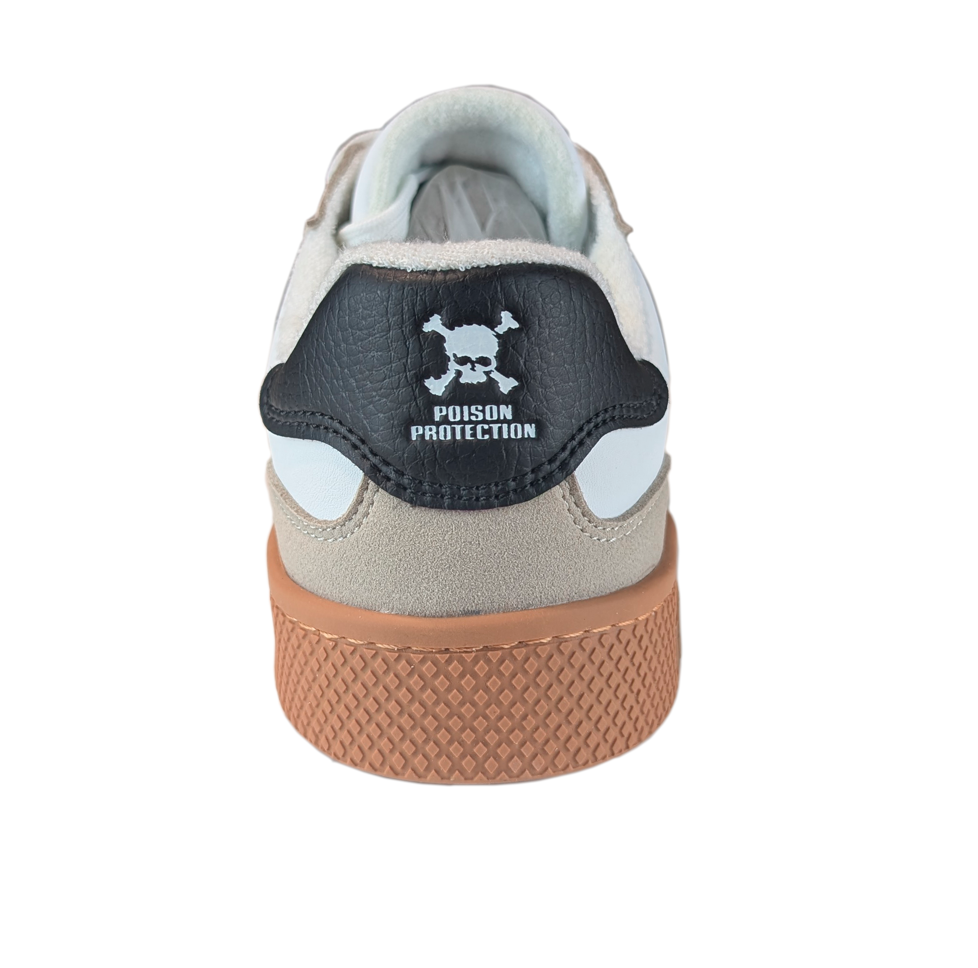 Zapatilla Barefoot Tokyo Skull White/Beige Suede/Black/Gum Brown