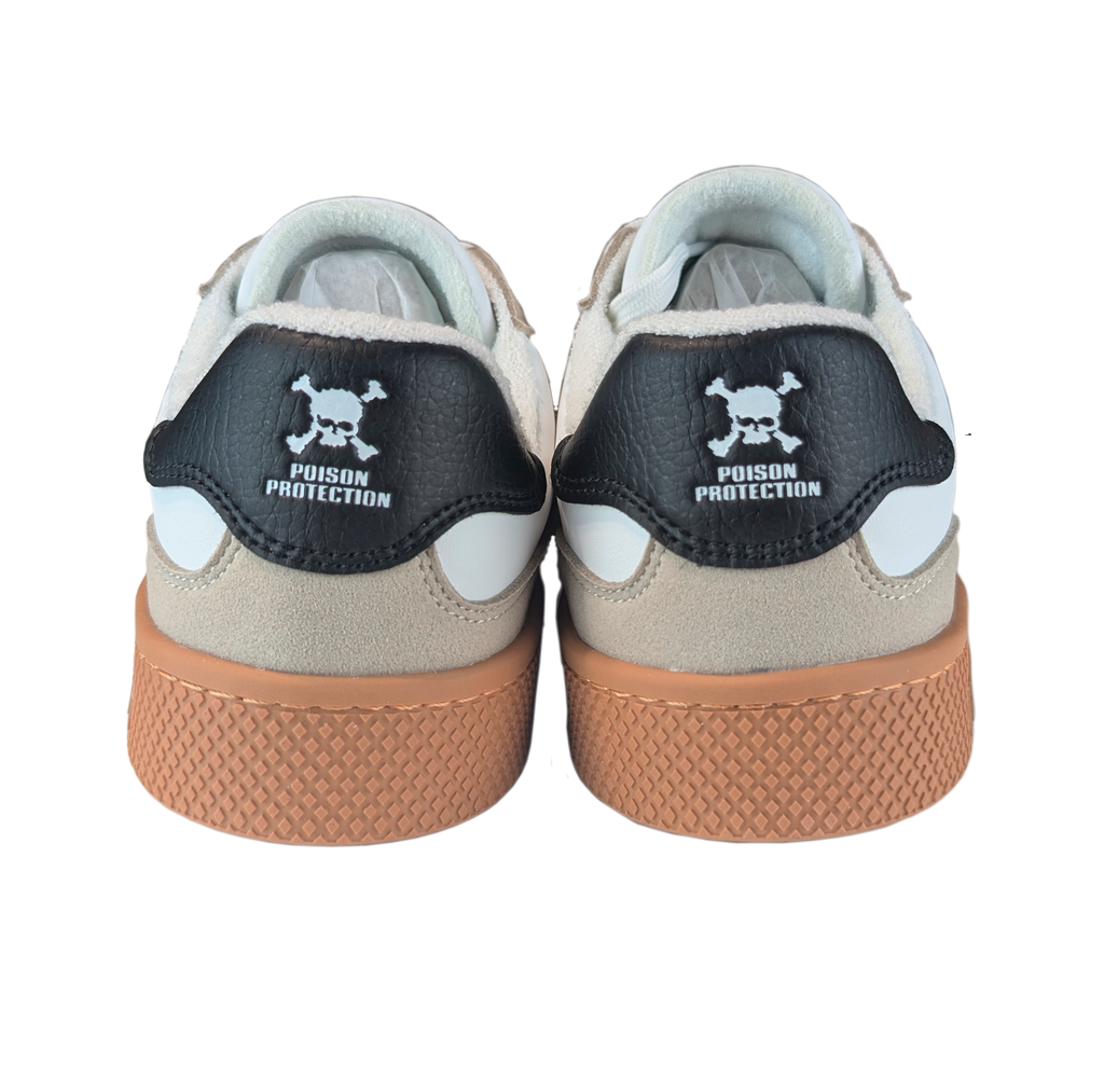 Zapatilla Barefoot Tokyo Skull White/Beige Suede/Black/Gum Brown