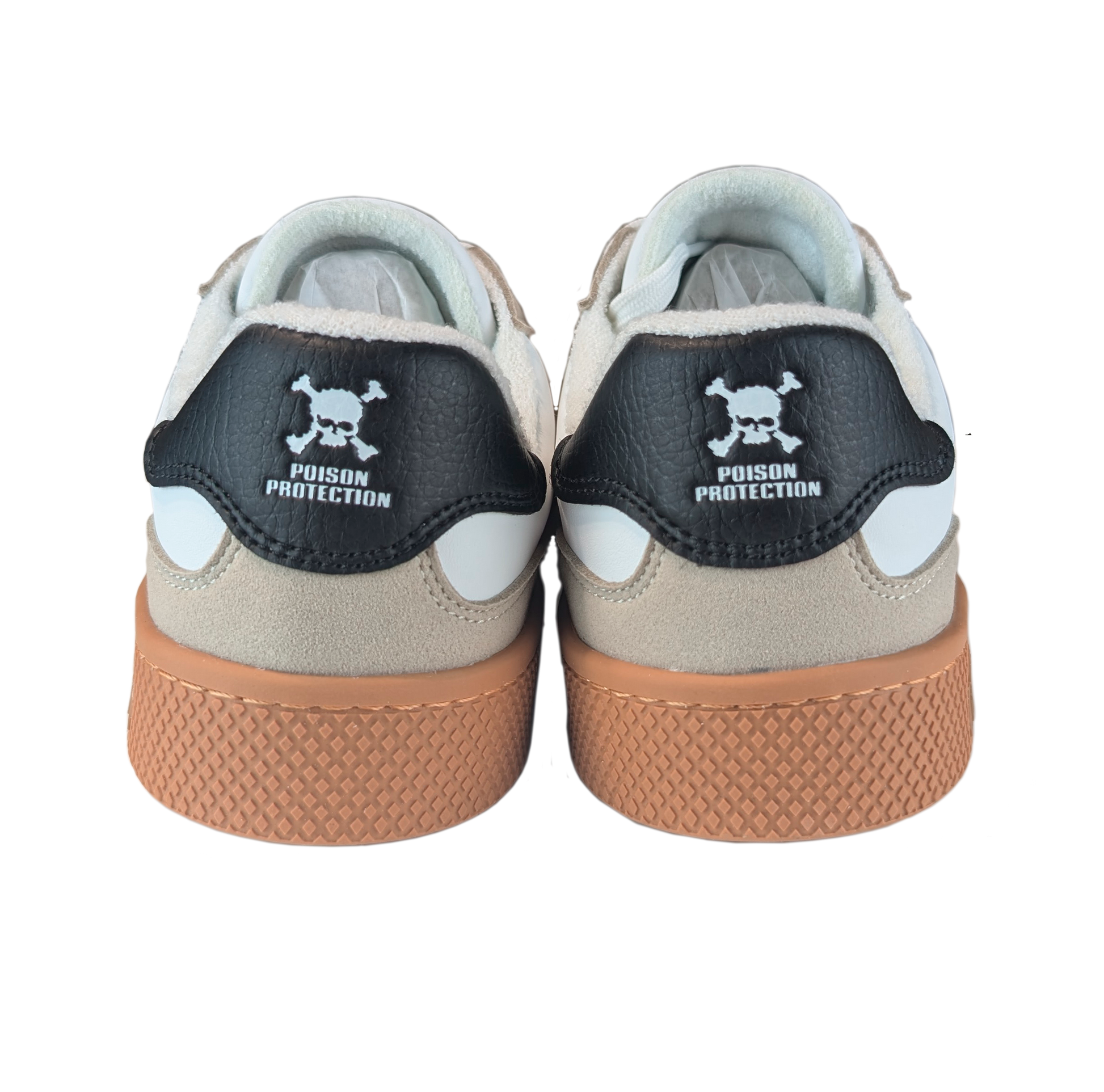 Zapatilla Barefoot Tokyo Skull White/Beige Suede/Black/Gum Brown