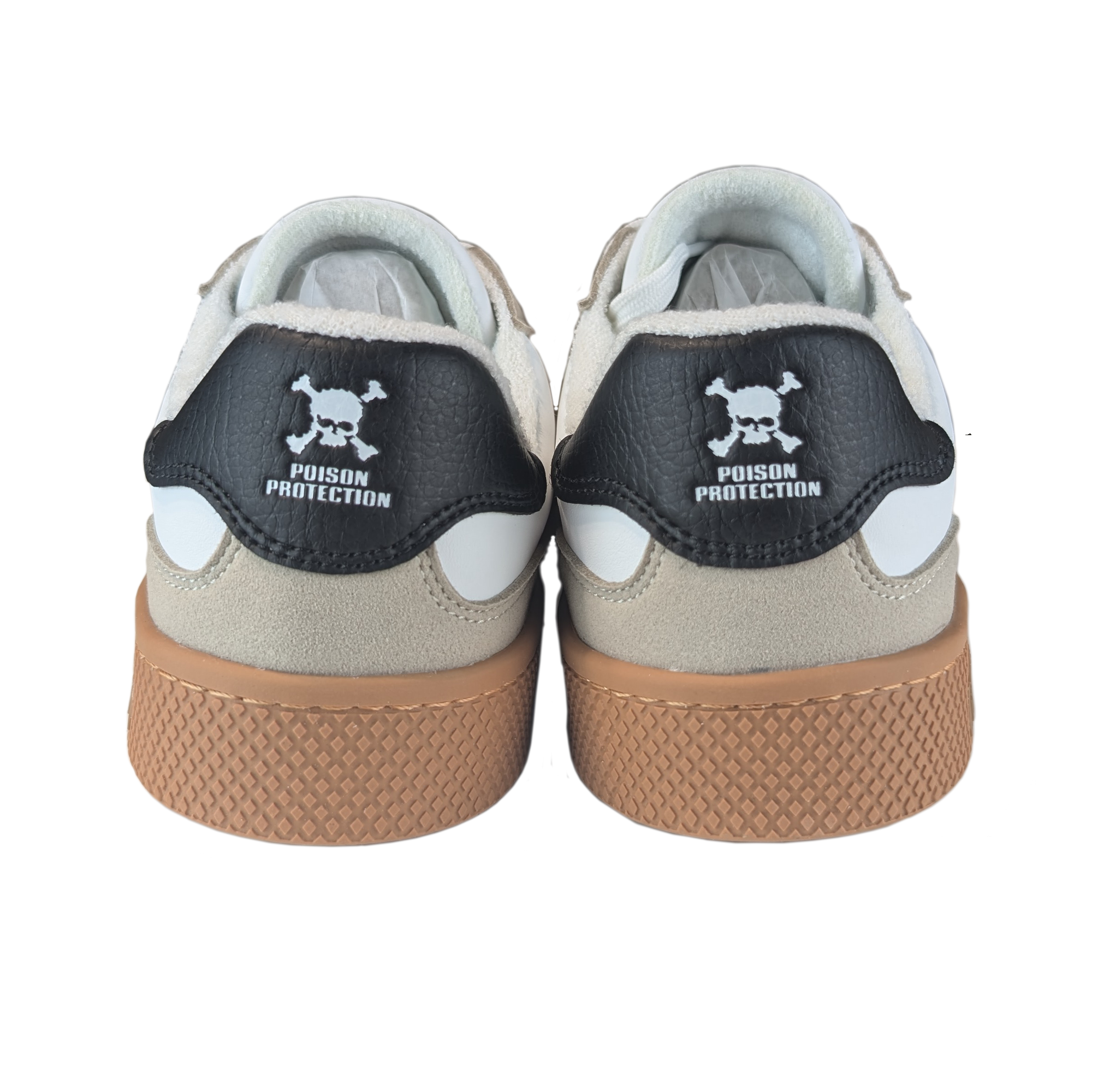 Zapatilla Barefoot Tokyo Skull White/Beige Suede/Black/Gum Brown