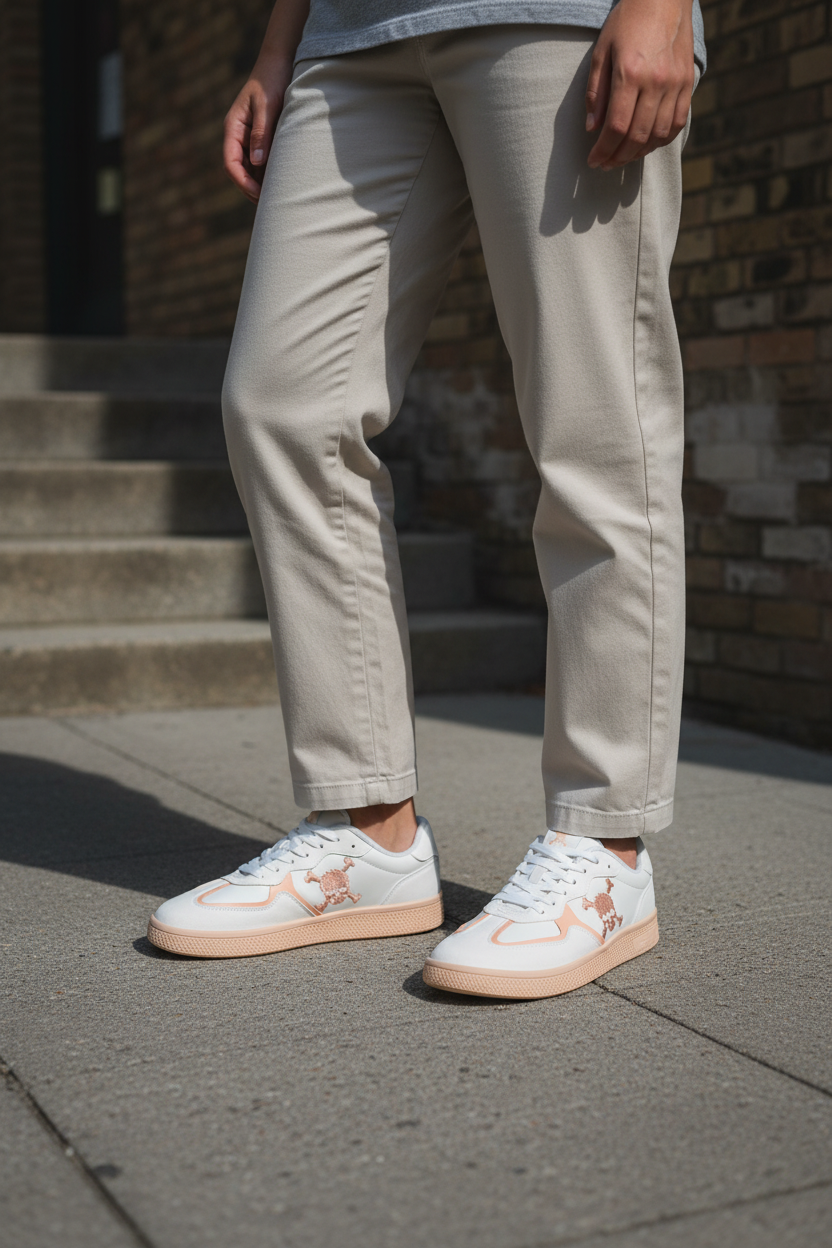 Paris Skull White/Light Gray/Light Pink/Beige