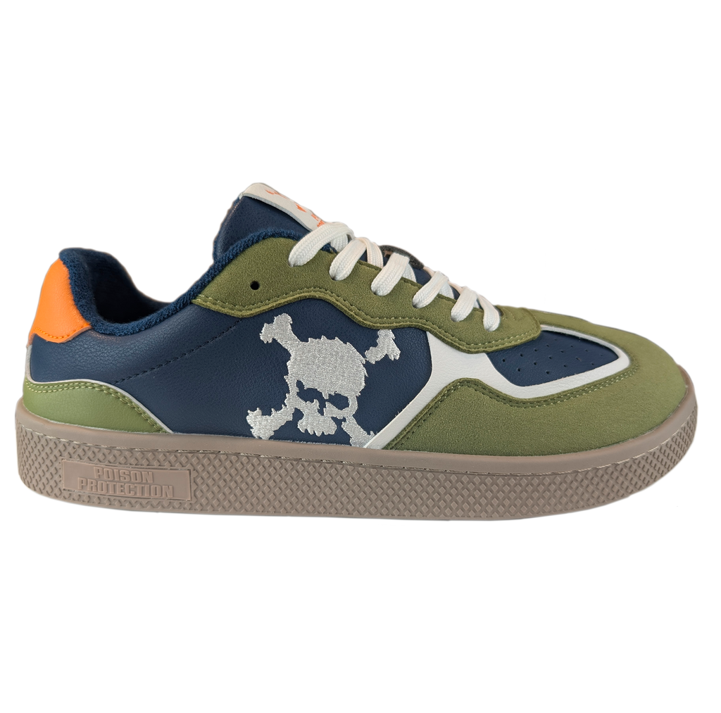 Zapatilla Barefoot Paris Skull Olive Green/Navy Blue/White/Orange/Beige