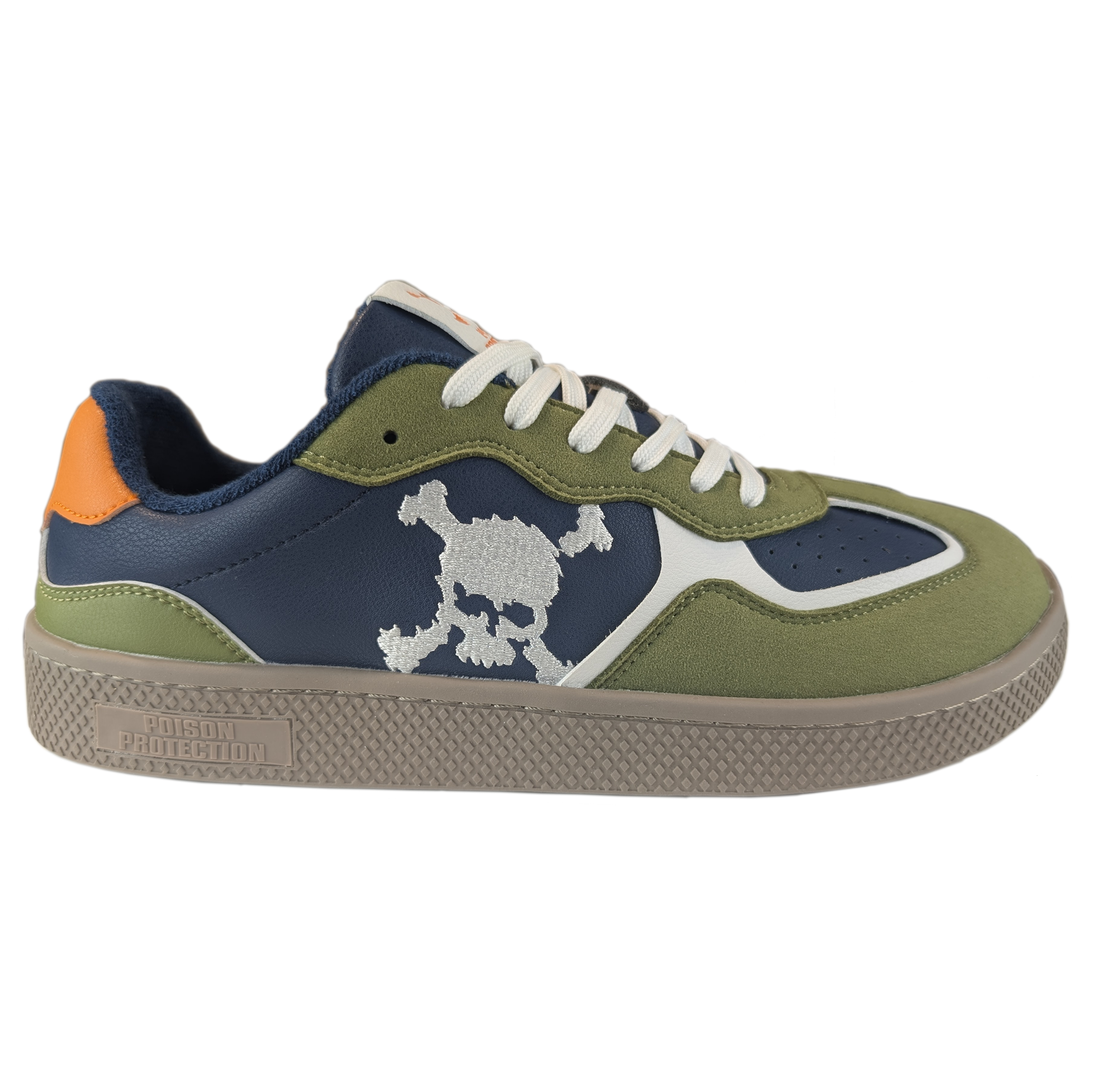 Zapatilla Barefoot Paris Skull Olive Green/Navy Blue/White/Orange/Beige