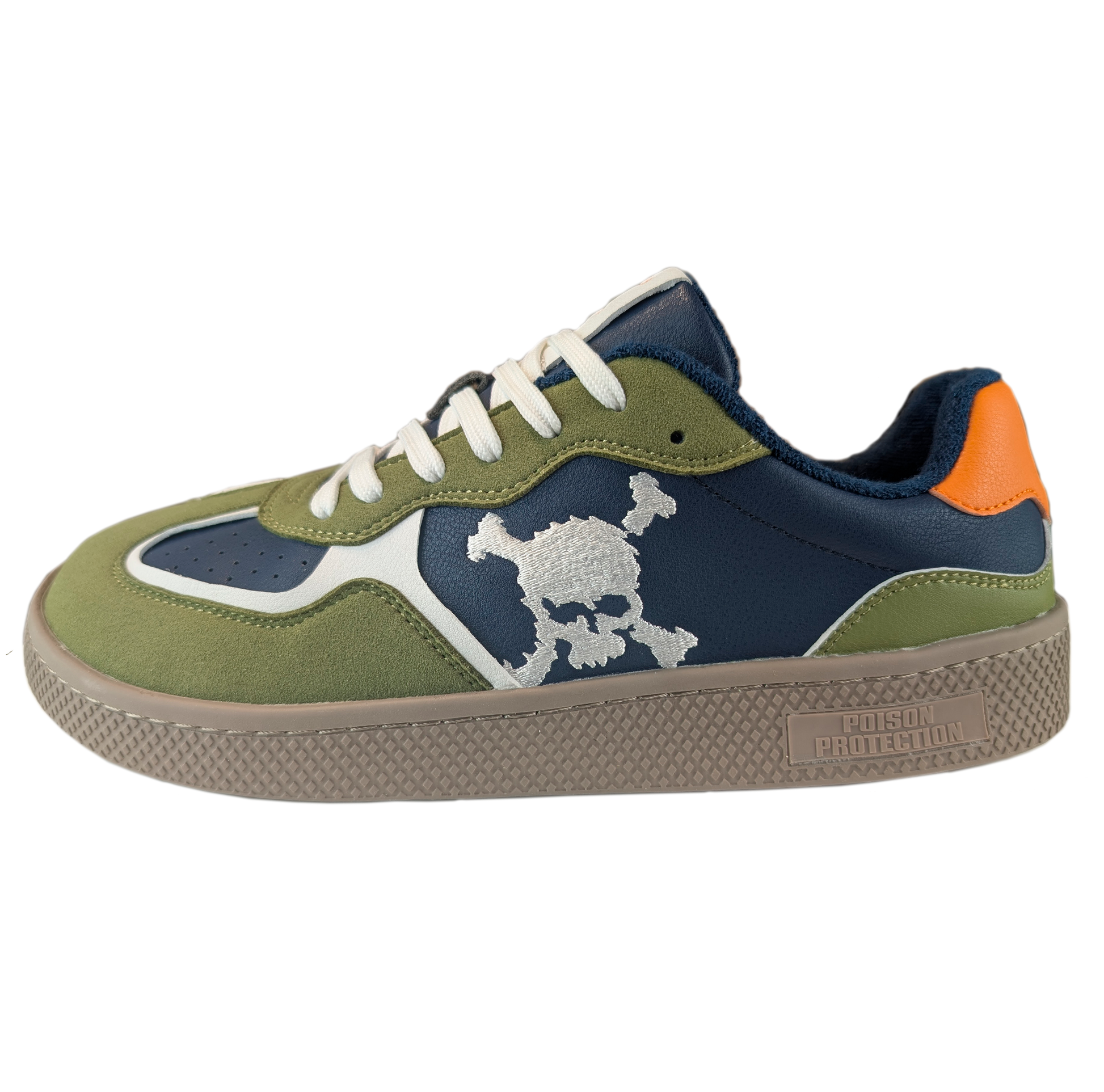 Zapatilla Barefoot Paris Skull Olive Green/Navy Blue/White/Orange/Beige
