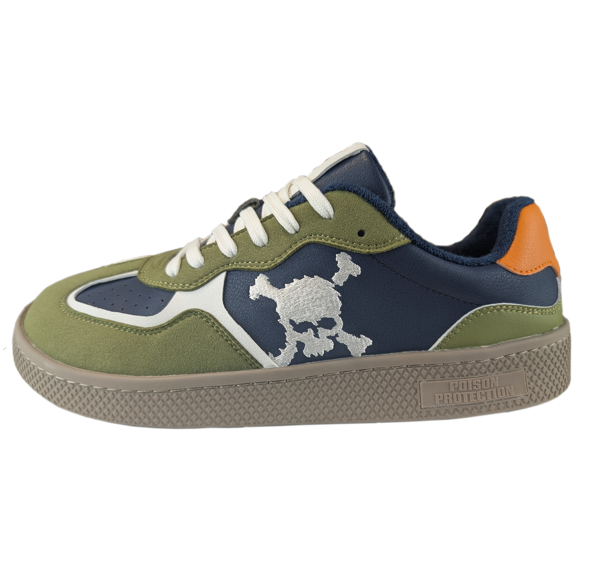 Zapatilla Barefoot Paris Skull Olive Green/Navy Blue/White/Orange/Beige
