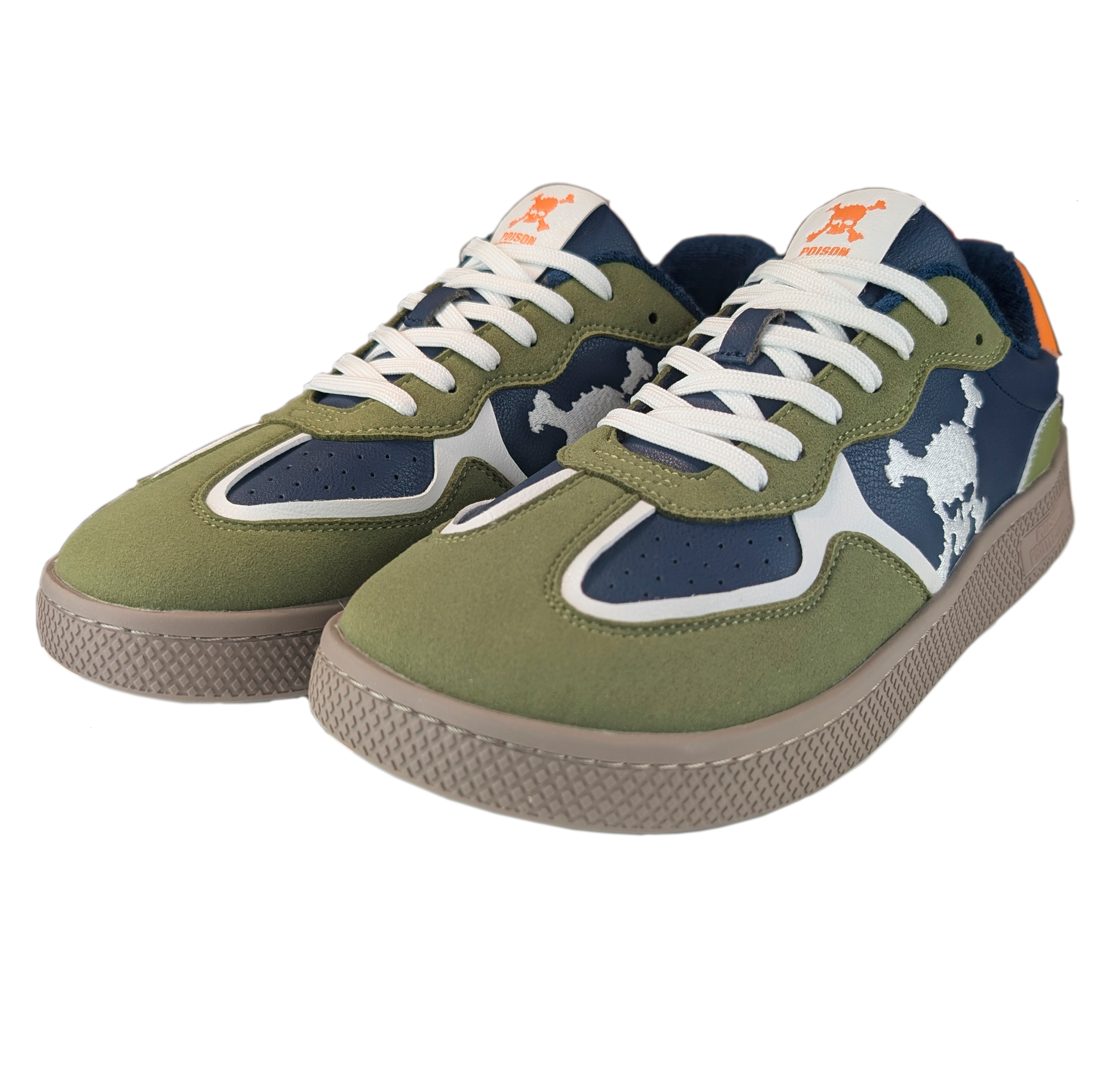 Zapatilla Barefoot Paris Skull Olive Green/Navy Blue/White/Orange/Beige