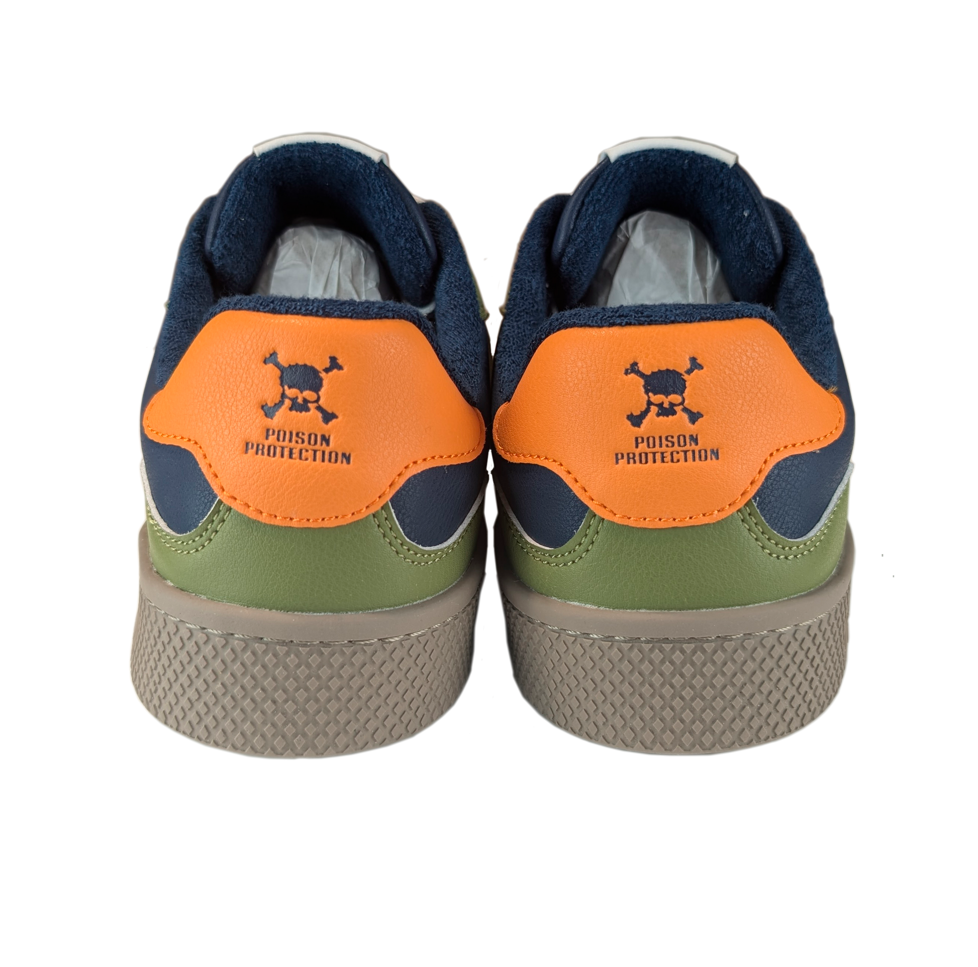 Zapatilla Barefoot Paris Skull Olive Green/Navy Blue/White/Orange/Beige