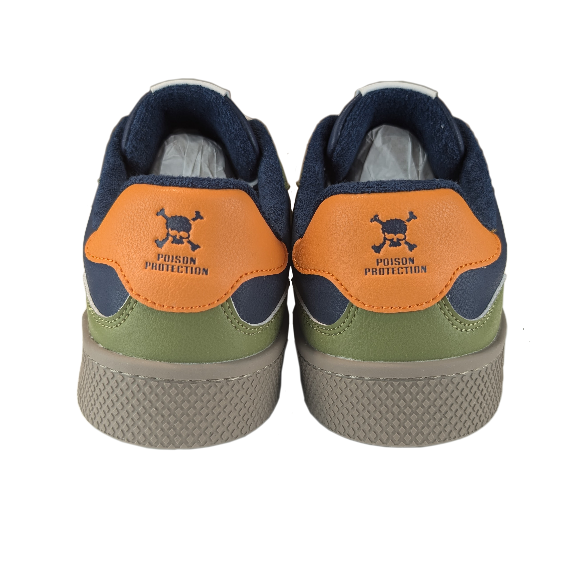 Zapatilla Barefoot Paris Skull Olive Green/Navy Blue/White/Orange/Beige