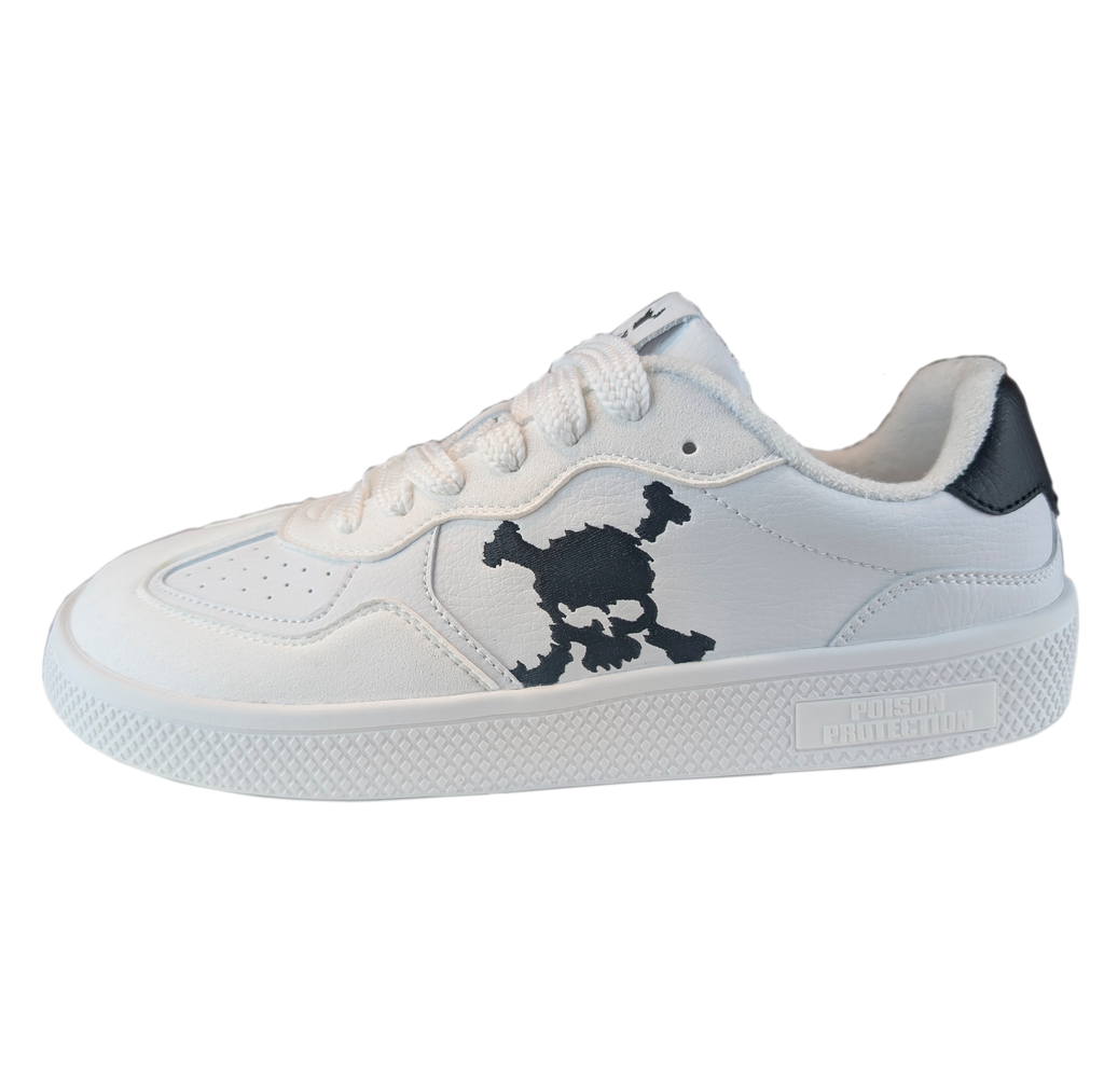Zapatilla Barefoot Paris Skull White/Black