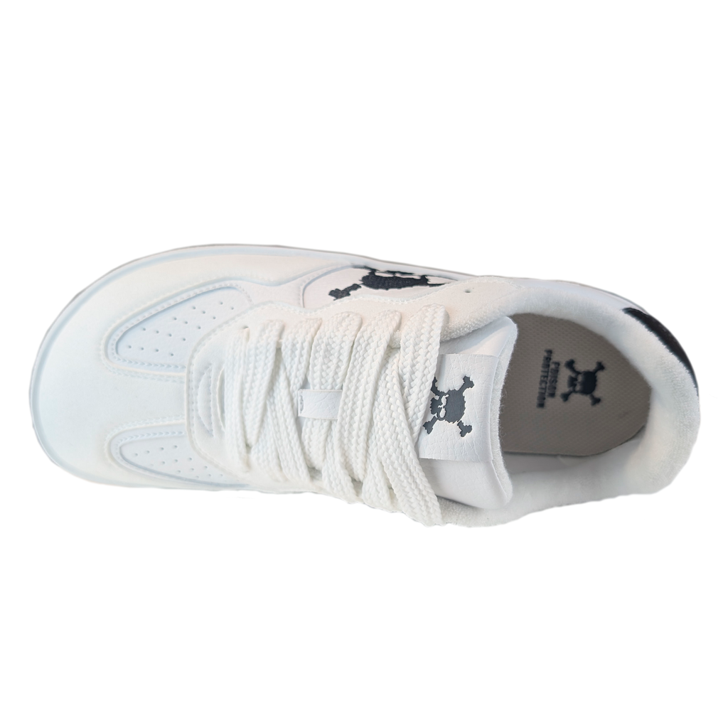 Zapatilla Barefoot Paris Skull White/Black